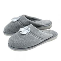 Pantufa Anatômica Plush com Laço Cetim PUFF - Mescla - 35/36