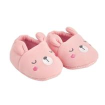 Pantufa Antiderrapante Urso Rosa Buba