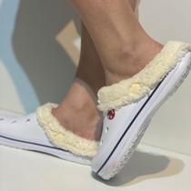 Pantufa Babuche 2 Em 1 Pelo Removível Chinelo Inverno