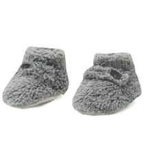 Pantufa Bebê Pelo Azul Marinho/Cinza/Marrom Claro Luc.boo