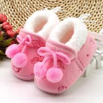 Pantufa bebê pelúcia estampada - Kadu modas