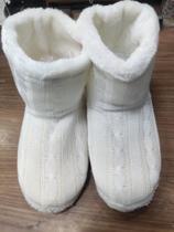 pantufa bota de lã