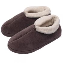 Pantufa Bota Feminina em Plush com Unifloc - Puff - Marrom - 39/40 Pantufa Bota Feminina em Plush com Unifloc - Puff - Marrom - 39/40