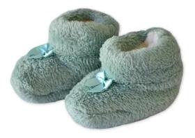 Pantufa Botinhas Cano Baixo Soft E Sherpa Azul Claro 20 ao 22