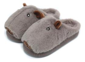 Pantufa Capivara Chinelo Infantil Pelúcia Conforto Premium