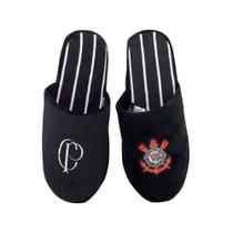 Pantufa Chinelo de Quarto Corinthians Timão Zona Criativa Sandália Calçado Confortável Personalizada Cor:PretoTamanho:G Pantufa Chinelo de Quarto Corinthians Timão Zona Criativa Sandália Calçado Confortável Personalizada Cor:PretoTamanho:G