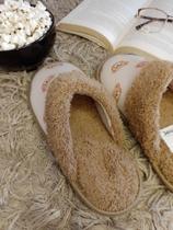 Pantufa / Chinelo de quarto de algodão com pelo unissex