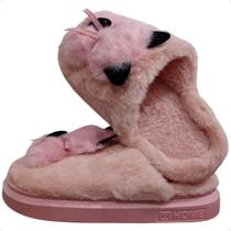 Pantufa Chinelo De Quarto Feminino Gato PU2577 Pantufa Chinelo De Quarto Feminino Gato PU2577