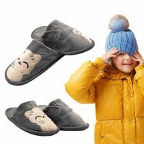Pantufa chinelo fechado tema Gatinho Infantil criança menino menina unissex confortável antiaderente para o inverno Pantufa chinelo fechado tema Gatinho Infantil criança menino menina unissex confortável antiaderente para o inverno