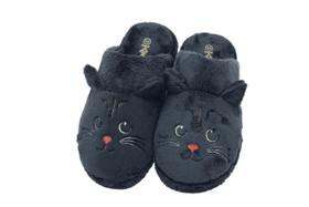 Pantufa Chinelo Gato Gatinho Bordado Katurê 425-074 Pantufa Chinelo Gato Gatinho Bordado Katurê 425-074