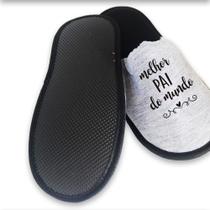 Pantufa Chinelo Melhor Pai do Mundo Presente Confortável Dia dos Pais