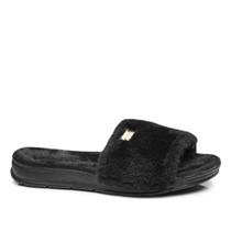 Pantufa Chinelo Pegada em Tecido Preto 266008-02