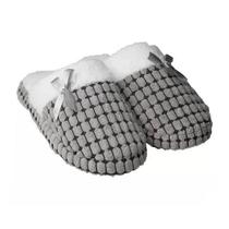 Pantufa Cinza Slippers 36/37 - Laço