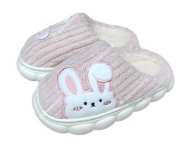 Pantufa Coelhinho Fofinho Infantil Confortável Antiderrapant