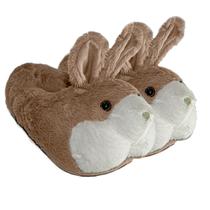 Pantufa Coelho Bege Pelúcia Inverno Quentinha Solado Borracha Pantufa Coelho Bege Pelúcia Inverno Quentinha Solado Borracha