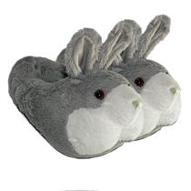 Pantufa Coelho Cinza Pelúcia Inverno Quentinha Solado Borracha Pantufa Coelho Cinza Pelúcia Inverno Quentinha Solado Borracha