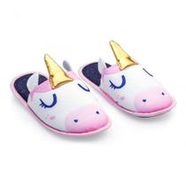 Pantufa com Aplique Unicornio M Ludi Imaginarium