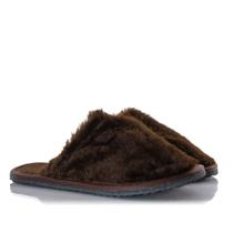 Pantufa Comfy de Pelinho Super Macia Unissex Marrom