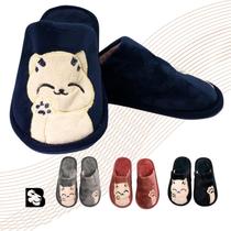 Pantufa Confortável Infantil Gatinho Macia Chinela Antiderrapante para Aquecer os Pés Inverno