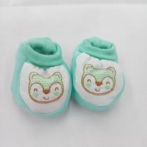 Pantufa de Bebê Bordado Sortido - Cia do Bebê - Ref.: 109