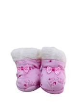 Pantufa de bebê forrada com lã de ovelha (sherpa)