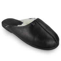 Pantufa de couro forrada em lã sintética Gramado Ref.:439