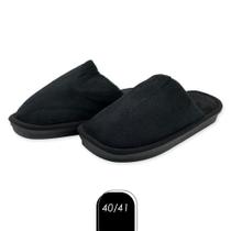 Pantufa de Inverno Masculina Lisa Preta