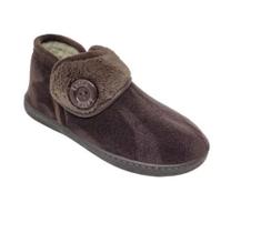 Pantufa de Lã Leffa Feminino Botinha - Café