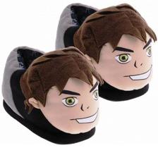 Pantufa De Pelúcia 3d Infantil Personagem Menino Ben 10 Cartoon Network Ricsen - Tamanho 22/24