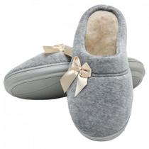 Pantufa Elegance Anatômica em Plush com Pelúcia - Mescla - 41/42