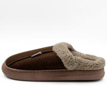 Pantufa Europa Filipe II Veludo Cotelê com Sherpa Masculina
