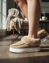 Pantufa Fechada Feminina Antiderrapante Peluciada 241918 - Pantufa Fechada Feminina Antiderrapante Peluciada 241918 -