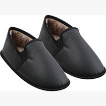 Pantufa fechada Stuf-Pantufa sapato sintético-Pantufa idoso-solado antiderrapante