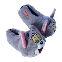 Pantufa fechada Tom quentinha 3D zona criativa Tom e Jerry Pantufa fechada Tom quentinha 3D zona criativa Tom e Jerry