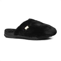 Pantufa Feminina Aberta Pegada Preta