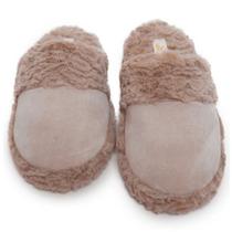 Pantufa Feminina Antiderrapante Bege Cotton Ref.11104