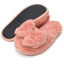 Pantufa Feminina com Laço Peluciada Chinelo de Quarto Super Quentinho e Resistente Pantufa Feminina com Laço Peluciada Chinelo de Quarto Super Quentinho e Resistente