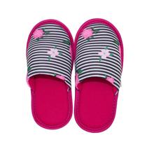 Pantufa Feminina Cotton Day Listra com Flores 18003