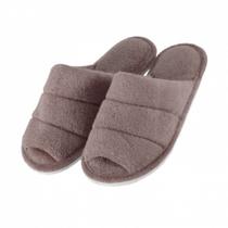 Pantufa Feminina em Atoalhado com Solado Plano Levite - Caqui - 39/40