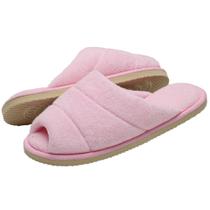 Pantufa Feminina em Atoalhado com Solado Plano Levite - Rosa - 35/36