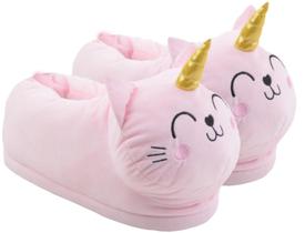 Pantufa Feminina Estampa 3D Gatinha Unicórnio GZT Ref.0535