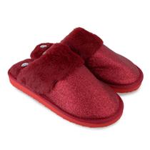 Pantufa Feminina Europa Chinelo Home Office Vermelha - 929