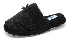 Pantufa Feminina Gasf 18621 Preta Estampa Cachorinho Pantufa Feminina Gasf 18621 Preta Estampa Cachorinho