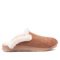 Pantufa Feminina Pegada Com Forro de Pelinho Marrom/bege Pantufa Feminina Pegada Com Forro de Pelinho Marrom/bege