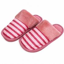 Pantufa Feminina Rosa Listrada Peluciada Comfort Inverno Frio Antiderrapente Adulto Quarto - Pantufa Feminina Rosa Listrada Peluciada Comfort Inverno Frio Antiderrapente Adulto Quarto -