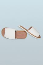 Pantufa Feminina Slider Mocha Branco Canelado