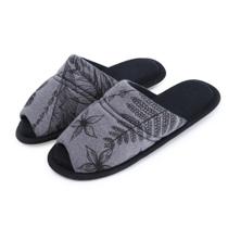 Pantufa Flexível em Malha Floral Infantil - Chumbo - 27/28