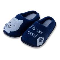 Pantufa Gatinho Feliz Chinelo de Quarto Antiderrapante Adulta e Infantil Super Fofinha e Resistente
