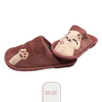 Pantufa Gatinho Infantil Chinelo de Dormir Feminino