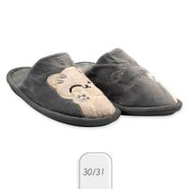 Pantufa Gatinho Infantil Pantufa quentinha fofinha para inverno frio Cinza Tam. 30/31 Pantufa Gatinho Infantil Pantufa quentinha fofinha para inverno frio Cinza Tam. 30/31